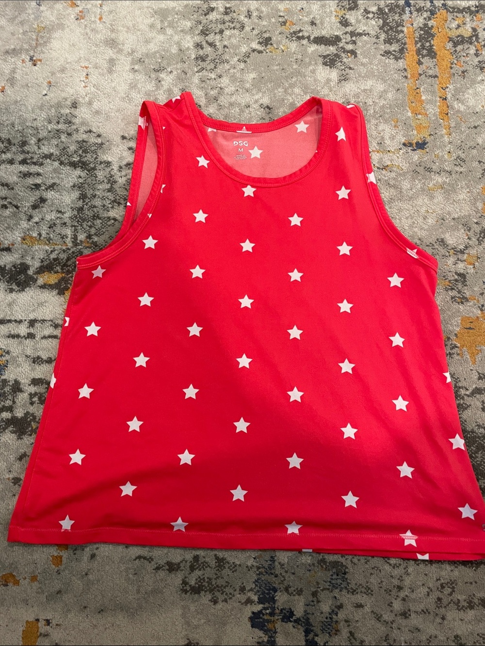 DSG Red Tank with White Star Print